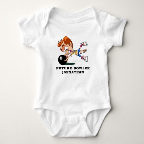 Personalized Funny Future Bowler Baby Bodysuit