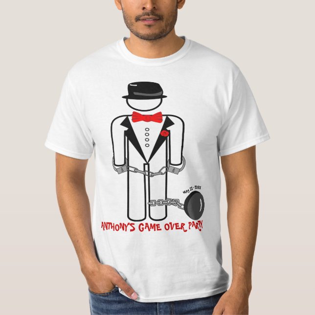 Personalized funny game over party T-Shirt (Front)