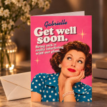 Personalized Funny Get Well Soon | Retro Vintage
