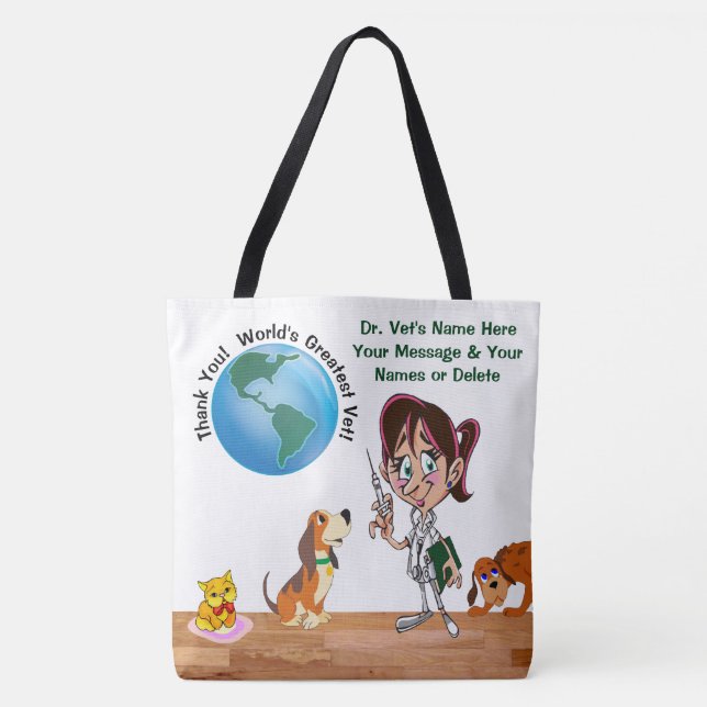 Personalized Funny Gifts for a Veterinarian, Tote (Front)