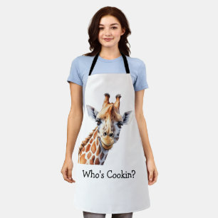 Personalized Funny Giraffe Lover's Apron