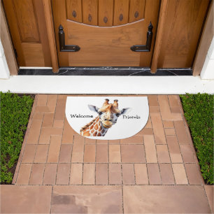 Personalized Funny Giraffe Lover's Doormat