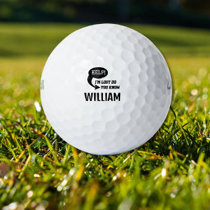 Personalized Funny Golf Ball Help I’m Lost Golf