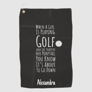 Personalized Funny Golf Gifts For Her Teen Girls Towel