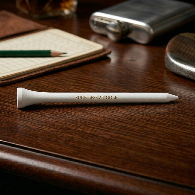 Personalized Funny Golf Tees (SUCK LESS AT GOLF)