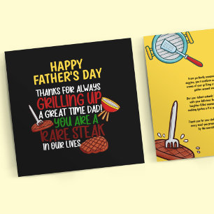 Personalized Funny Grill Chef Daddy Card