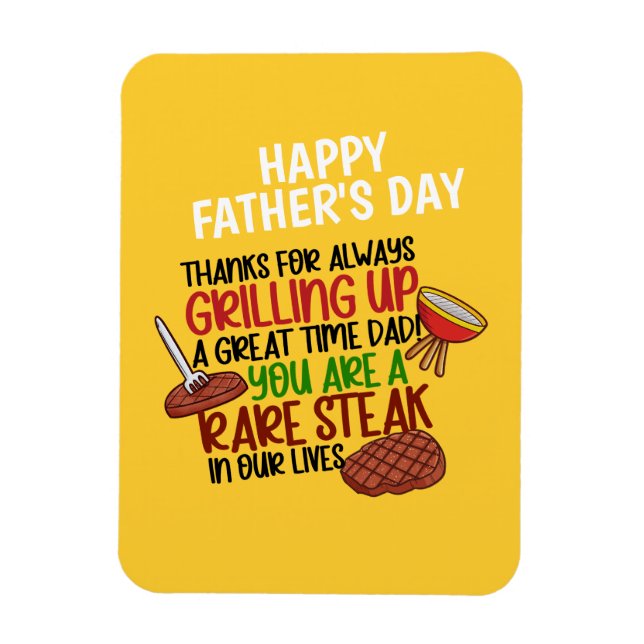 Personalized Funny Grill Chef Daddy Magnet (Vertical)