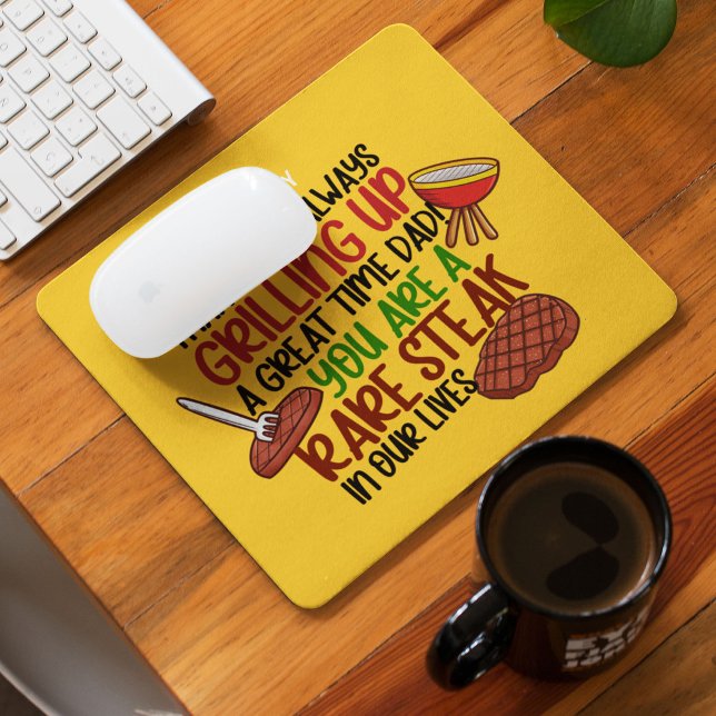 Personalized Funny Grill Chef Daddy Mouse Pad (Creator Uploaded)