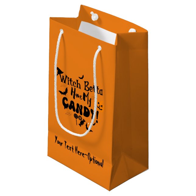 Personalized Funny Halloween Party/Gift Bags (Front Angled)