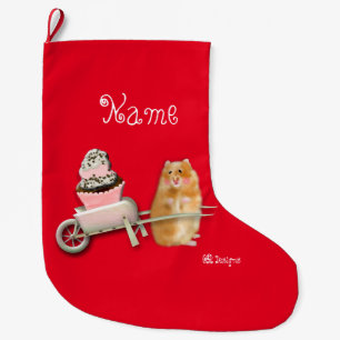 Personalized funny hamster Christmas Stocking