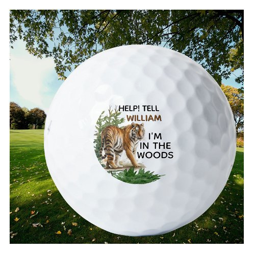 Personalized Funny Help Novelty Name  Golf Balls