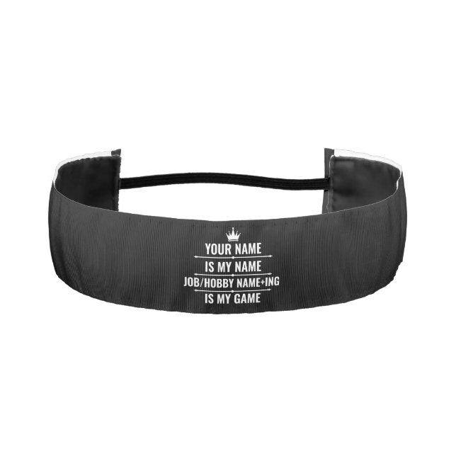 Personalized Funny Job and Hobby Name Athletic Headband (Front)