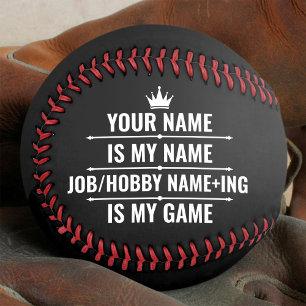 Personalized Funny Job and Hobby Name Baseball