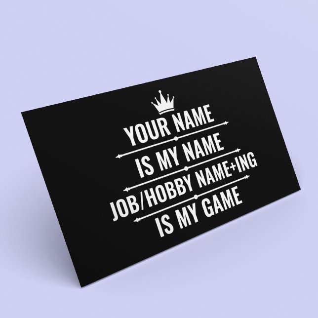 Personalized Funny Job and Hobby Name Business Card (Creator Uploaded)