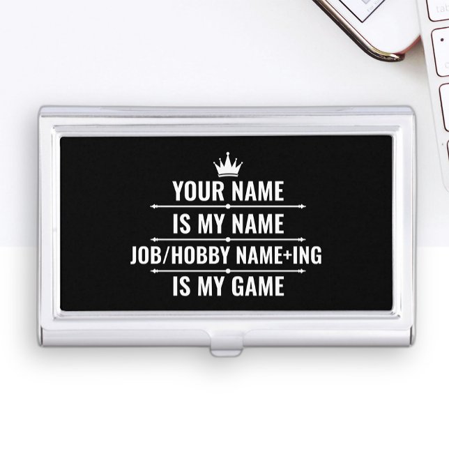 Personalized Funny Job and Hobby Name Business Card Case (Creator Uploaded)