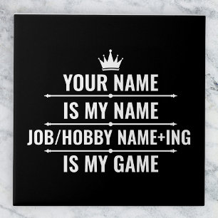 Personalized Funny Job and Hobby Name Ceramic Tile