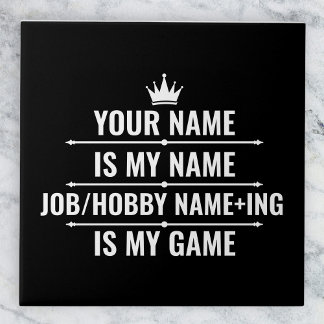 Personalized Funny Job and Hobby Name Ceramic Tile