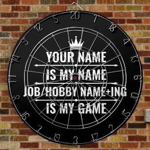 Personalized Funny Job and Hobby Name Dart Board