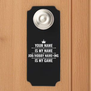 Personalized Funny Job and Hobby Name Door Hanger