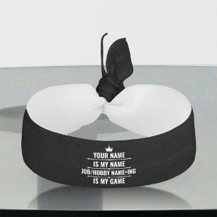 Personalized Funny Job and Hobby Name Elastic Hair Tie