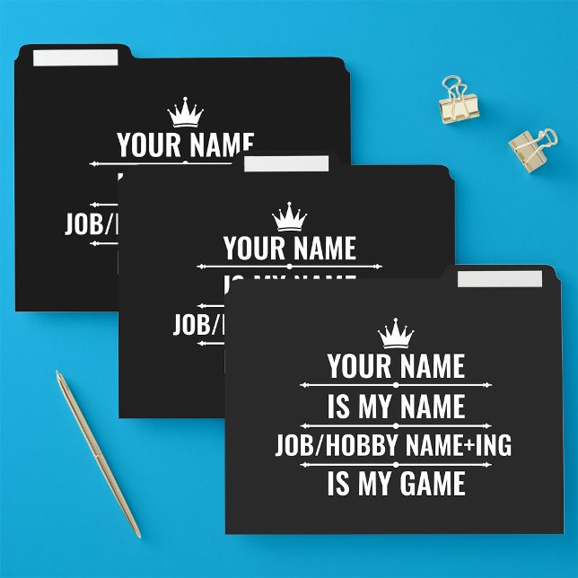 Personalized Funny Job and Hobby Name File Folder (Creator Uploaded)