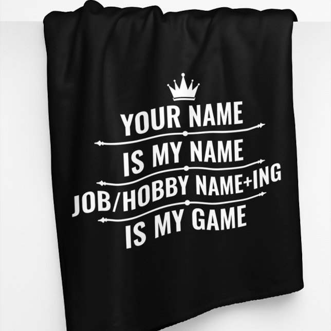 Personalized Funny Job and Hobby Name Fleece Blanket (Creator Uploaded)