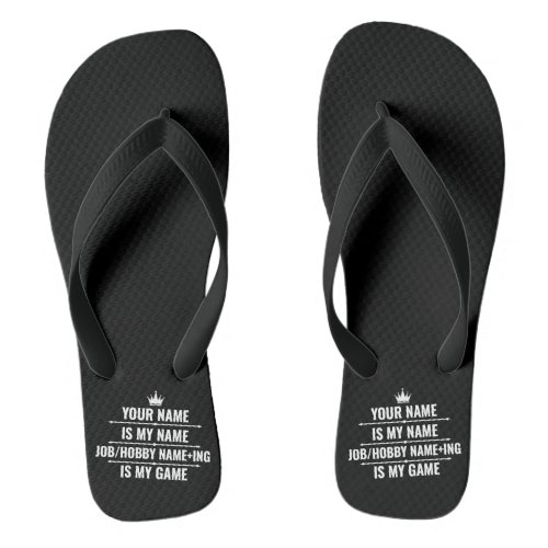 Personalized Funny Job and Hobby Name Flip Flops
