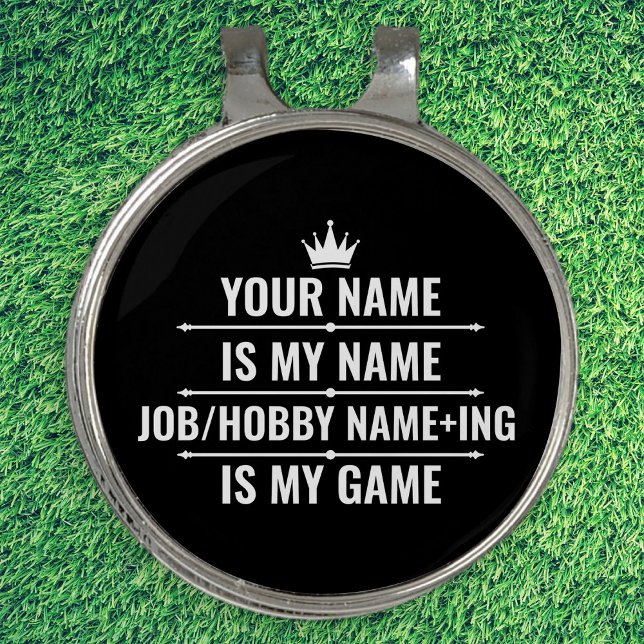 Personalized Funny Job and Hobby Name Golf Hat Clip (Creator Uploaded)