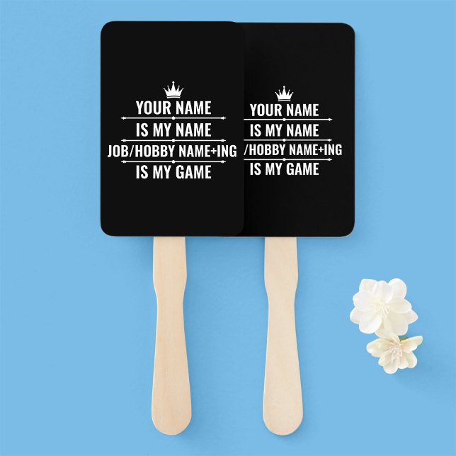 Personalized Funny Job and Hobby Name Hand Fan (Creator Uploaded)