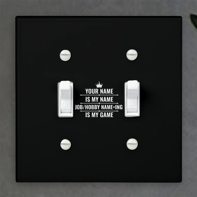 Personalized Funny Job and Hobby Name Light Switch Cover (Creator Uploaded)