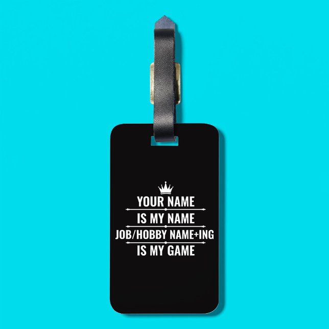 Personalized Funny Job and Hobby Name Luggage Tag (Creator Uploaded)