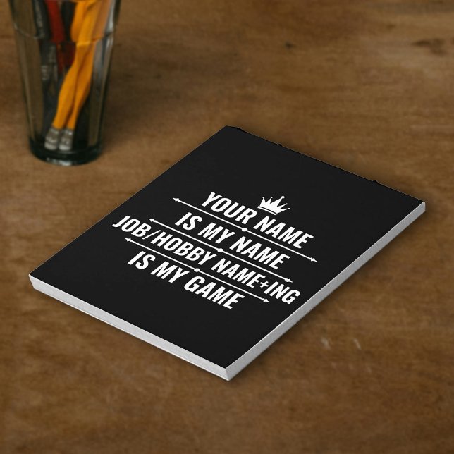 Personalized Funny Job and Hobby Name Notepad (Creator Uploaded)