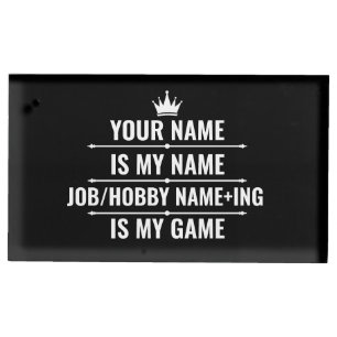 Personalized Funny Job and Hobby Name Place Card Holder