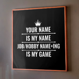 Personalized Funny Job and Hobby Name Poster