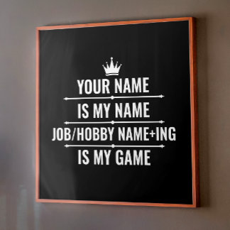 Personalized Funny Job and Hobby Name Poster