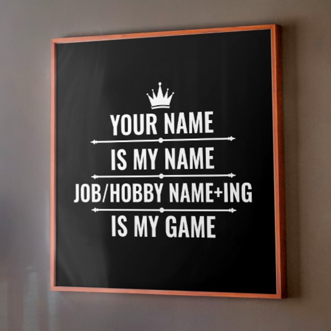 Personalized Funny Job and Hobby Name Poster (Creator Uploaded)