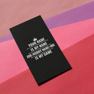 Personalized Funny Job and Hobby Name Rack Card