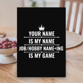 Personalized Funny Job and Hobby Name Table Number