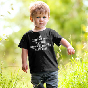 Personalized Funny Job and Hobby Name Toddler T-shirt