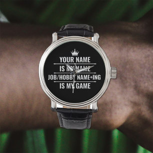 Personalized Funny Job and Hobby Name Watch