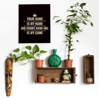Personalized Funny Job and Hobby Name Wood Wall Art
