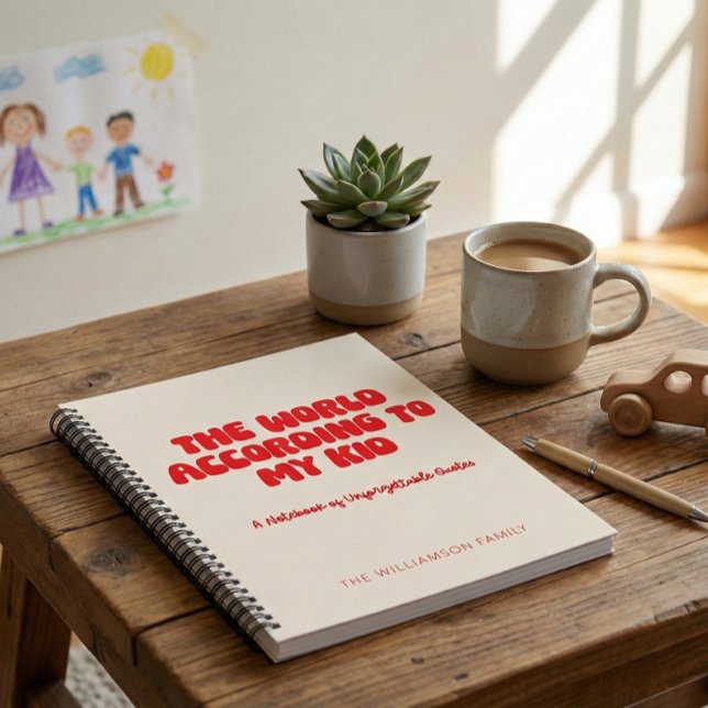 Personalized Funny Kid Quote Parent Life Humor Red Notebook (Creator Uploaded)