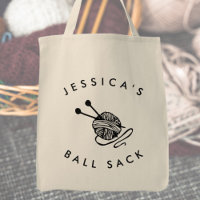 Personalized Funny Knitting Ball Sack