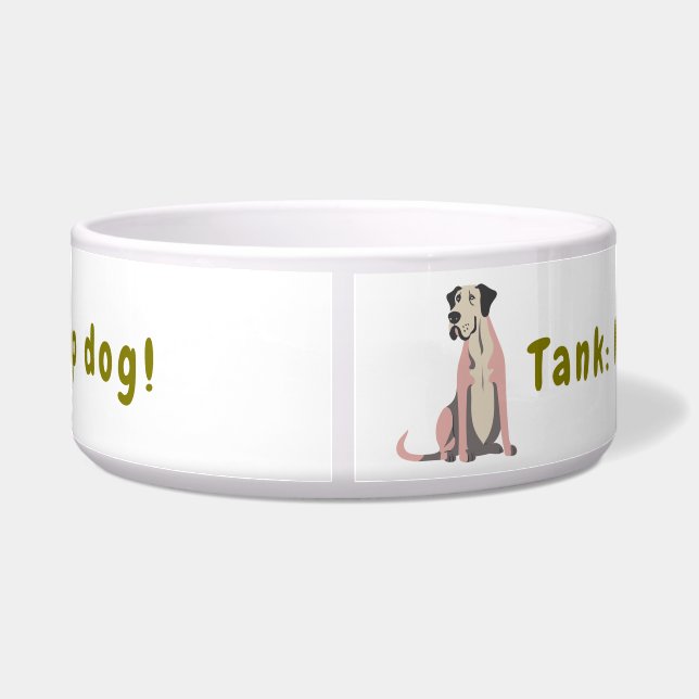 Personalized Funny Large Dog Bowl–Custom Pet Bowl (Back)