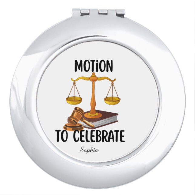 Personalized funny  law graduate  compact mirror (Front)