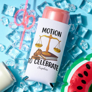 Personalized funny  law graduate  seltzer can cooler