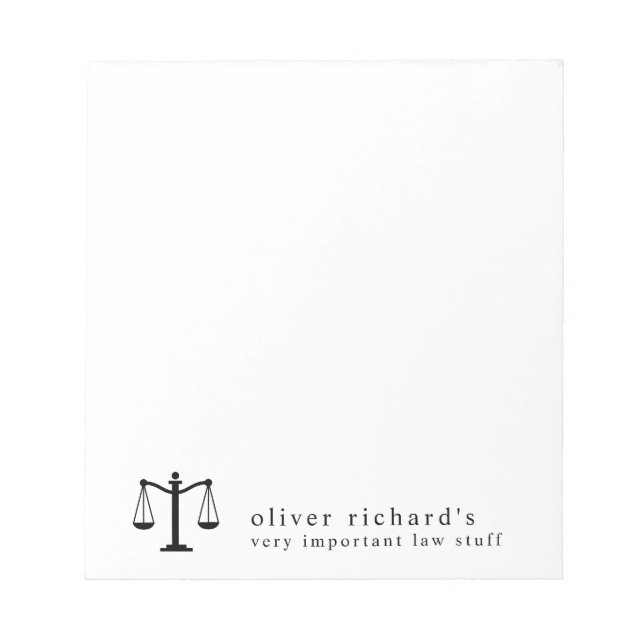 Personalized Funny Law Notepad  (Front)