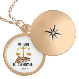 Personalized funny lawyer mom mother'sday gold plated necklace