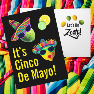 Personalized Funny Lemon Lime Cinco de Mayo Card