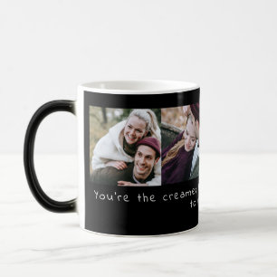 Personalized Funny Love Quote 4 Photo Collage Color Morph Mug